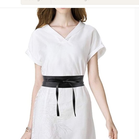 leather obi wrap belt